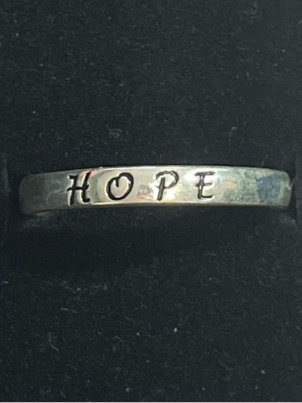 Sterling silver “Hope” ring. 925
Size 9.75